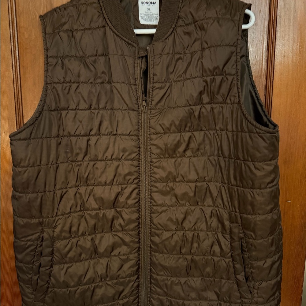 Sonoma Women's Brown Quilted Vest